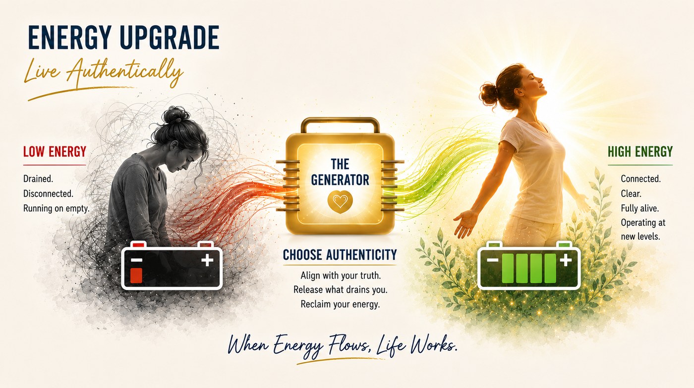Energy Upgrade: Live Authentically - from low energy to high energy by choosing authenticity